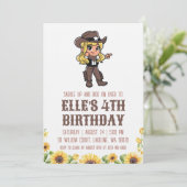 western cowgirl birthday invitations 招待状 (スタンド正面)