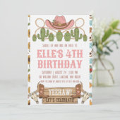 western cowgirl birthday invitations 招待状 (スタンド正面)