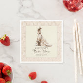 Western Cowgirl Boots and Lace Bridal Shower スタンダードカクテルナプキン (インサイチュ)