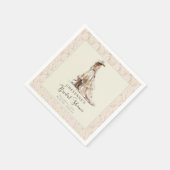 Western Cowgirl Boots and Lace Bridal Shower スタンダードカクテルナプキン (角)