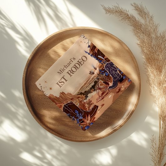 Western Cowgirl Cowboy First Birthday スタンダードカクテルナプキン