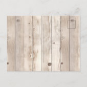 Western Cowgirl Cowboy Horse Faux Wood ポストカード (裏面)