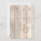 Western Cowgirl Cowboy Horse Faux Wood Birthday 招待状 (裏面)