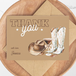 Western Cowgirl Dirty Thirty 30th Birthday Party サンキューカード