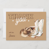 Western Cowgirl Dirty Thirty 30th Birthday Party サンキューカード (正面)