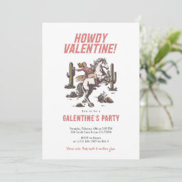 Western Cowgirl Howdy Valentine Galentine’s 招待状