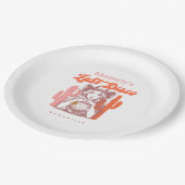 Western Cowgirl Last Disco Bachelorette Party  ペーパープレート (アングル)