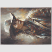 Western Cowgirl Portrait Art Decoupage 薄葉紙 (正面)