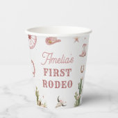 Western Cowgirl Rodeo Birthday 紙コップ (正面)