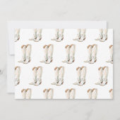 Western Cowgirl White Dirty Thirty 30th Birthday サンキューカード (裏面)