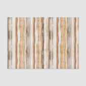 Western Cream Brown Stripes Birthday 薄葉紙 (正面)