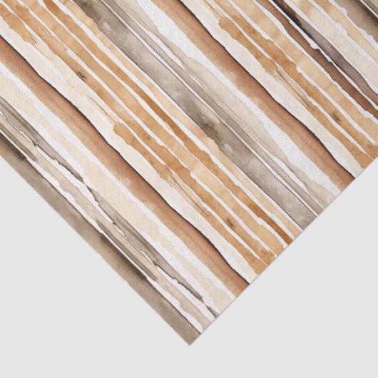 Western Cream Brown Stripes Birthday 薄葉紙 (詳細)