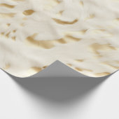 Western Cream White Gold Cowhide ラッピングペーパー (角)