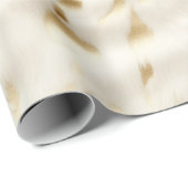 Western Cream White Gold Cowhide ラッピングペーパー (ロールコーナー)