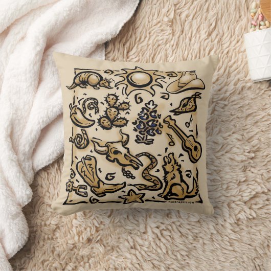 Western Decor Pillow クッション (ブランケット)