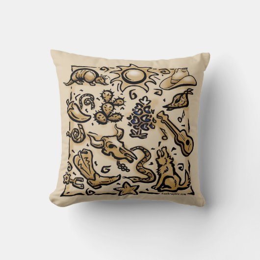 Western Decor Pillow クッション (正面)