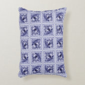 Western Denim Blue Delft Tile アクセントクッション (正面(垂直))