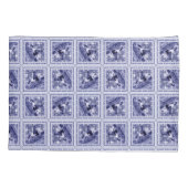 Western Denim Blue Delft Tile 枕カバー (裏面)
