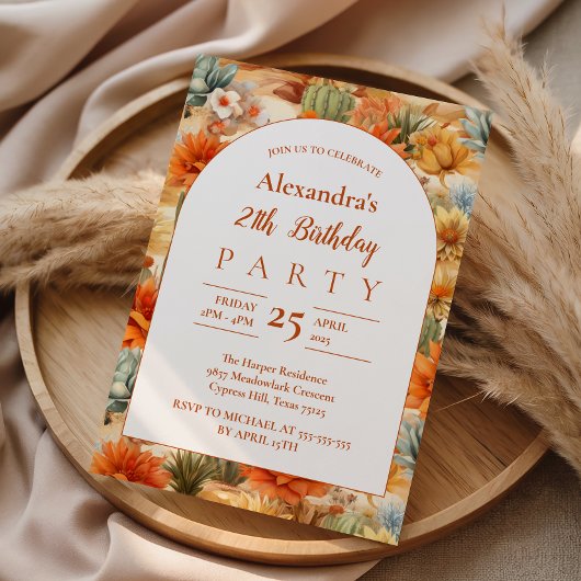 Western Desert Birthday Party 招待状