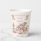 Western Desert Boots Rodeo Birthday 紙コップ (正面)