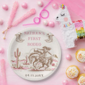 Western Desert Boots Rodeo Birthday Paper Plate ペーパープレート (パーティー)