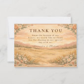 Western Desert Canyon Wedding サンキューカード (正面)