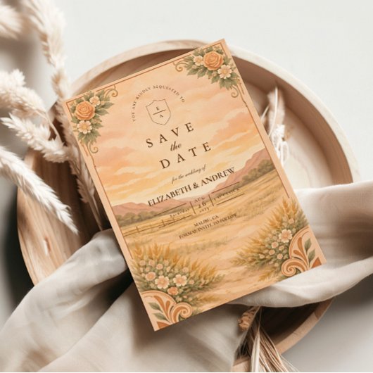 Western Desert Canyon Wedding セーブザデート