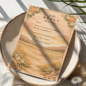 Western Desert Canyon Wedding 出欠カード