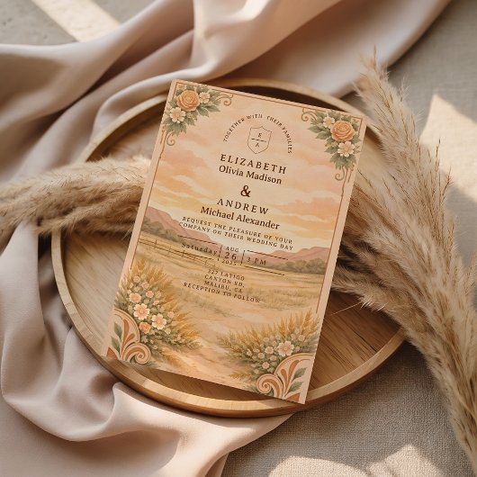 Western Desert Canyon Wedding 招待状