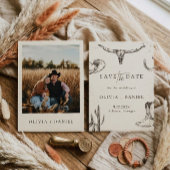 Western Desert Country cowboy Photo Save The Date セーブザデート