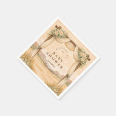 Western Desert Floral Arch Baby Shower スタンダードカクテルナプキン (角)