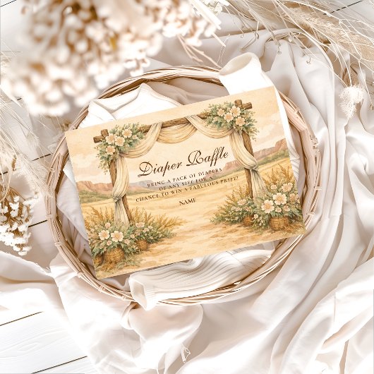 Western Desert Floral Arch Diapper Raffle  エンクロージャーカード