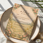 Western Desert Floral Arch Wedding 出欠カード