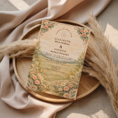 Western Desert Floral Arch Wedding 招待状