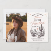 Western Desert Rodeo 30th Birthday Photo 招待状 (正面)