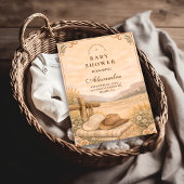 Western Desert Saddle Baby Shower 招待状