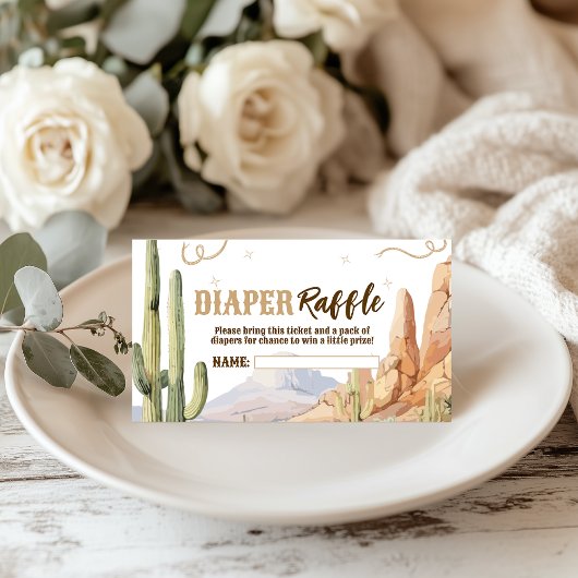Western Diaper Raffle Ticket エンクロージャーカード