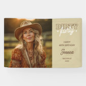 Western Dirty Photo 40th Birthdayパーティー 横断幕 (横)