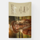 Western Dirty Photo 40th Birthdayパーティー 横断幕 (縦)