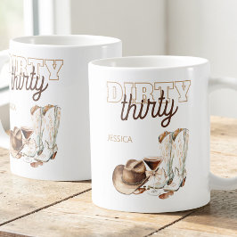 Western Dirty Thirty Cowgirl 30th Birthday Party コーヒーマグカップ