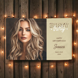 Western Dirty Thirty Photo 30th Birthdayパーティー 横断幕