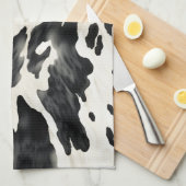 Western Farm Animal Cow キッチンタオル (四つ折り)