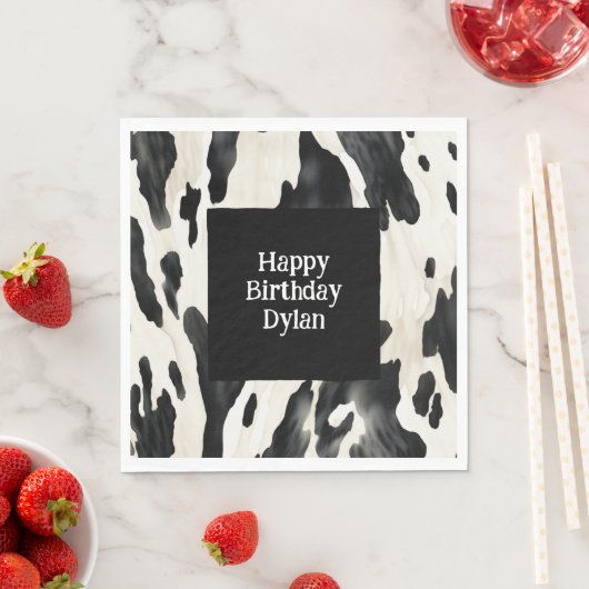 Western Farm Animal Cow スタンダードランチョンナプキン (インサイチュ)