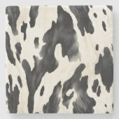 Western Farm Animal Cow ストーンコースター (正面)