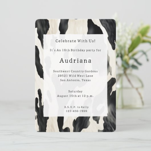 Western Farm Animal Cow 招待状 (スタンド正面)