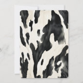 Western Farm Animal Cow 招待状 (裏面)