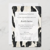 Western Farm Animal Cow 招待状 (正面)