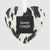 Western Farm Animal Cow Country Christmas オーナメント (正面)