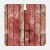 Western Farm Animal Cow Country Christmas メタルオーナメント (裏面)