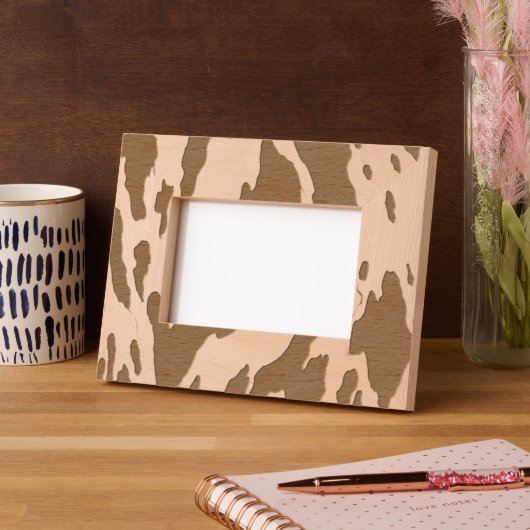 Western Farm Animal Cow Print レーザー彫刻フレーム (左)